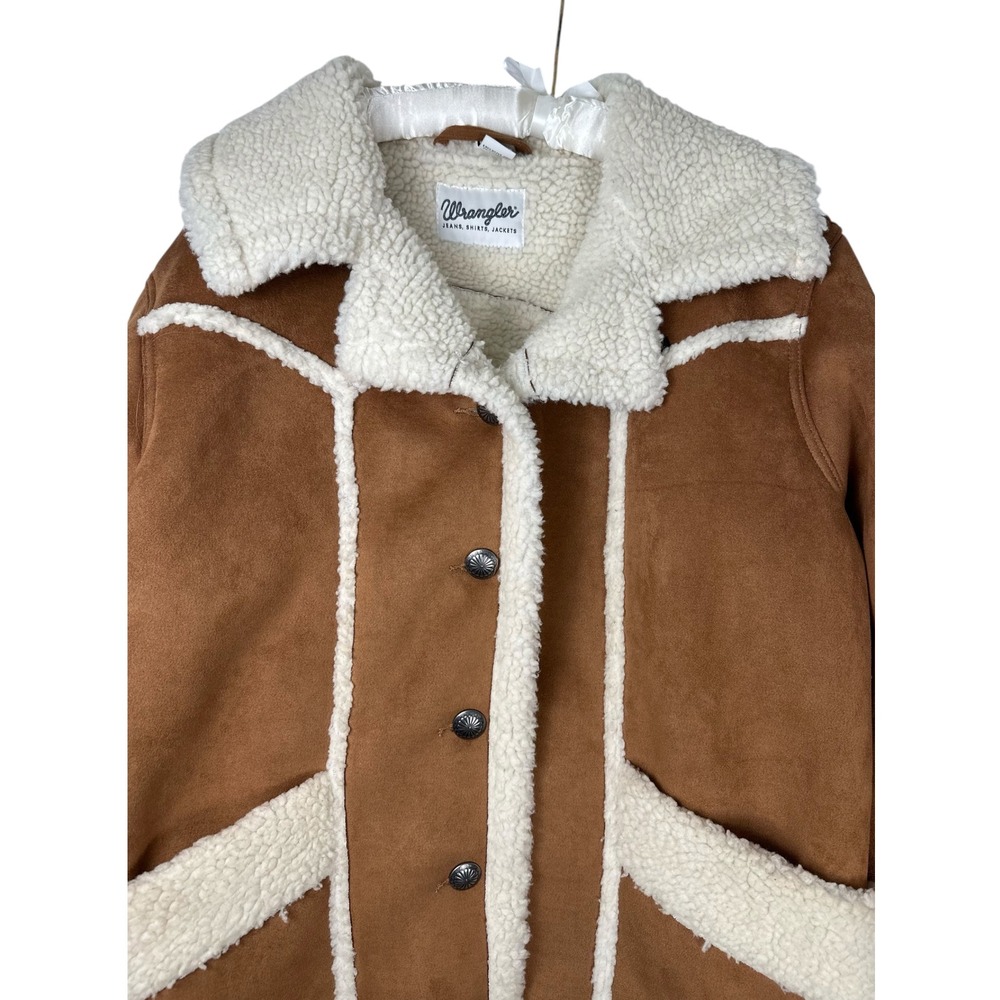 Wrangler Western Chore Coat Womens XXL Plus Faux Shearling Ranch Jacket Cowgirl - Picture 5 of 11